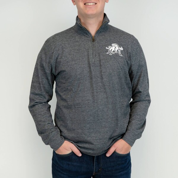 aggie bull micro stripe 1/4 zip